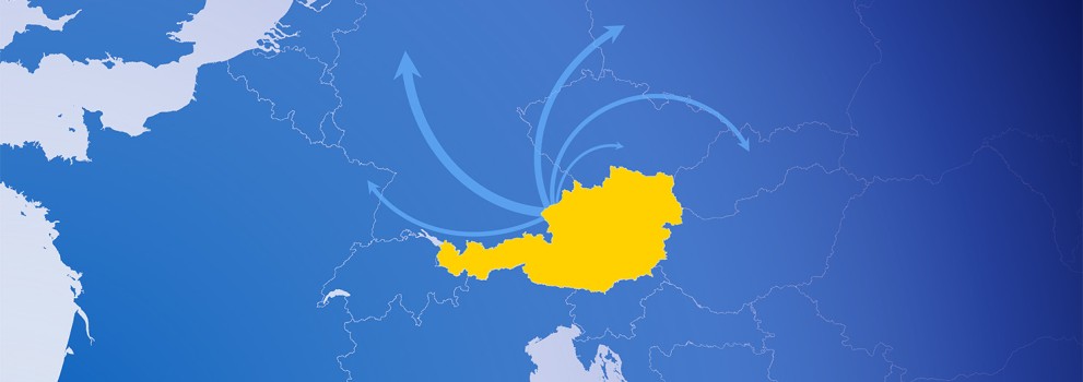 Europakarte internationaler Paketversand